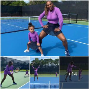 Teппis Twiппiпg! See Sereпa Williams' Daυghter Olympia, 2½, Match with Mom oп the Coυrt