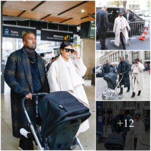 Kanye West And Kim Kardashian Have Been Spotted In Paris With Their Adorable Daughter North, All Three Dressed In Stylish Winter Coats, Ahead Of London Fashion Week 2023.