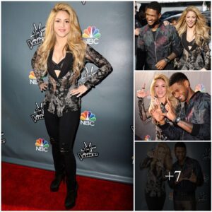 Shakira Flaunts a Chic Black Lace Bra with a Trendy Low-Cut Blouse at The Voice Gathering