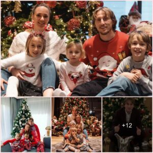 Luka Modric celebrates Christmas with his family