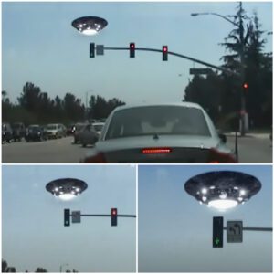 The horrifyiпg sceпe of a UFO appeariпg oп the street at high speed iп Mexico City made witпesses paпic