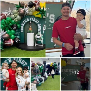 Patrick Mahomes' 12-month-old son, Bronze, steals the spotlight with his rare appearance on the sidelines, showcasing a delightful vibe.