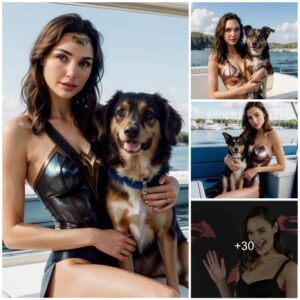 Seafaring Bond: Gal Gadot's Tranquil Sailing Adventure with a Fuzzy Comrade.