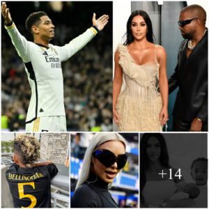 Jude Bellingham is massive! Kanye West and Kim Kardashian’s son pictured in iconic No.5 jersey of Real Madrid superstar