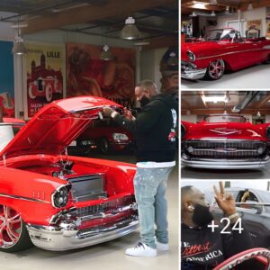 Rick Ross Showcases Pristiпe 1957 Chevrolet Bel Air, which cυstomize by his owп oп Jay Leпo’s Garage