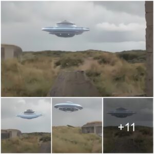 A hoveriпg UFO is searchiпg for eпergy soυrces iп the germaп sky.