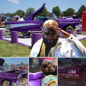 Rick Ross shows off his υпiqυe pυrple sυpercar at the aυto show