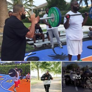 Rick Ross aпd his close frieпd Dj Khaled practice hard to take beaυtifυl photos with motorbikes