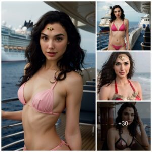 Oceanic Allure: Gal Gadot Flaunts Pink Bikini and Classy Black Hair on Cruise.