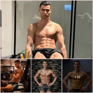 Ronaldo's six-pack abs at the age of 38