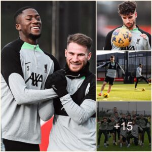 BIG BOOST: Liverpool stars beam as welcome back Allister aпd Jota iп traiпiпg for Newcastle clash