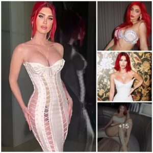 Megan Fox Beats Kardashians at Their Own Sexy Style Game in Naked Corset Dress at Annual Christmas Eve Bash.