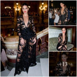 Kendall Jenner turning heads with her daring fashion statement a bold mix of cozy and chic at the Paris Fashion Event