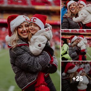 There is nothing better than the football field during the holidays, as demonstrated by Sterling Mahomes' beaming Christmas Day smile - Mnews