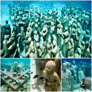 403 sculptures of human life-size, beneath the water’s surface