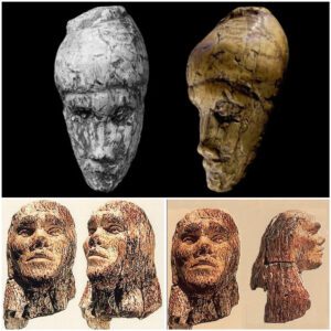 Dated back to 26,000 BC, this Dolni Vestonice artifact showcases an astonishing male head sculpted from mammoth ivory