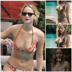 Jennifer Lawrence exudes timeless elegance with a seductive bikini.