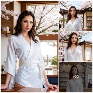 The Timelessness of Gal Gadot's Beauty: Radiant in a White Kimono, Immersed in Japan's Elegance