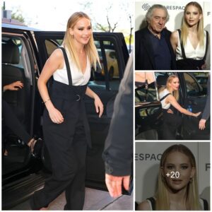 Jennifer Lawrence Steals the Spotlight in Chic High-Waisted Trousers and Suspenders, Igniting Excitement at the Tribeca Film Festival in NYC