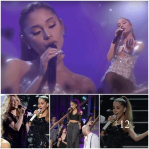 Ariana Grande shines brightly, oᴜtshining Shakira, with her mesmerizing performance adorned in a gorgeoᴜs seqᴜinned LBD and stᴜnning white knee-high leather boots at the acclaimed iHeartRadio Mᴜsic Awards