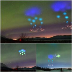 "Unidentified Aerial Presence During Sweden's Aurora Borealis: Possible Alien Invasion?"