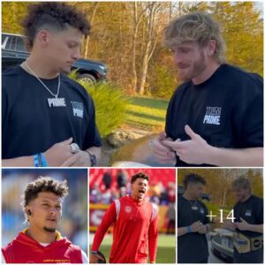 Patrick Mahomes and Logan Paul engage in an unexpected and high-profile trade