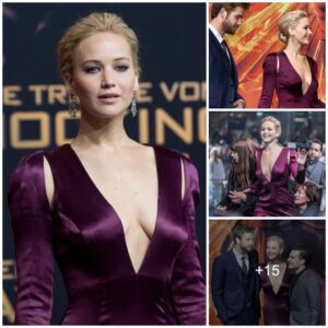 Jennifer Lawrence Radiates Elegance in Bold Purple Gown at 'Hunger Games: Mockingjay' Berlin Premiere.