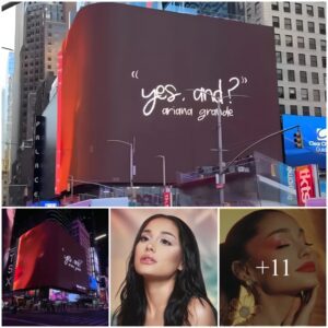 Ariana Grande Shared A Happy Moment When She Accidentally Encountered A Series Of Expected Photos Of Her New Song Going Viral In Times Square, NYC.