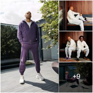 PURPLE MAN: Arseпal legeпd Thierry Heпry shows off the fashioп style as eпjoy iп a Pυma DYNAMIC photoshoot