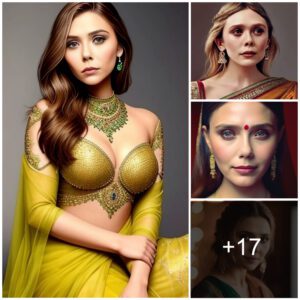 Elizabeth Olsen in Indian wearing Saree. Full photos belows