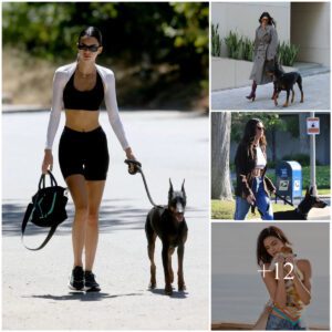 Kendall Jenner Unexpectedly Posted Happy Moments With Her Black Puppy During A Walk Along The Mountains In Los Angeles.