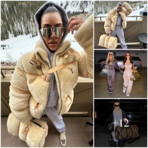 Kim Kardashian, Hollywood’s Playful “Queen Of Gossip”, Debuts A Lavish $12.5k Lo.uis Vui.tton Ensemble With A Matching $11.2k Jacket By Kanye West Himself Design