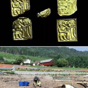 Votive gold hoard dating back to Merovingian era found in pagan temple Archaeologists from the University of Oslo’s Museum of Cultural History have made a remarkable discovery during road development work south of Lillehammer on the shores of Lake Mjøsa, Norway. They have uncovered a votive gold hoard in the remains of an ancient pagan temple.