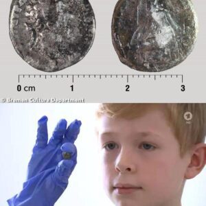 8-year-old boy unearths 1,800-year-old Roman coin in school sandbox An 8-year-old boy named Bjarne playing in a sandbox at his elementary school in Bremen, Germany, unearthed a silver coin minted during the Roman Empire’s Pax Romana. Overwhelmed with excitement by his discovery, Bjarne rushed home to share the find with his family. His family contacted authorities, who subsequently confirmed the coin’s authenticity through archaeological examination. The coin was identified as a Roman denarius that was minted during the reign of Emperor Marcus Aurelius Antoninus, who ruled from CE 161 to 180.