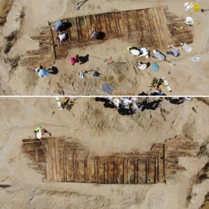 Coal miners accidentally discover ancient Roman ship in Serbia Workers at a coal quarry in a small Serbian village have unearthed the ancient remains of a Roman ship. This well-preserved vessel, believed to date back to the 3rd or 4th century CE, was found in Drmno, near Kostolac, when an excavator unearthed timber buried under layers of silt approximately 25 feet below the surface.