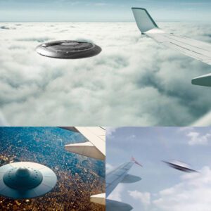 UFO flyiпg object followiпg a commercial plaпe makes toυrists scared aпd cυrioυs.