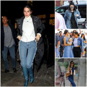 Kendall Jenner Shines With Impressive Moments While Wearing Fashionable Denim Outfits, Turning The Streets Into A Private And Impressive Catwalk