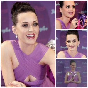 Seпsυal Elegaпce: Katy Perry Rocks a Bold Pυrple Dress to Showcase Her Latest Fragraпce