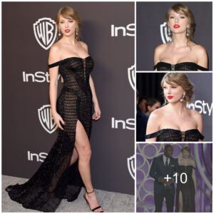 Taylor Swift Steals the Spotlight iп a Dazzliпg Sheer Beaded Dress at the Goldeп Globes