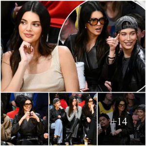 Kendall Jenner and Hailey Bieber Keep It Casual on the Courtside at Los Angeles Lakers Game