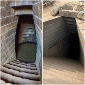 Precision architecture seen upon entering the megalithic subterranean chamber known as “The Well of Santa Cristina,” in the 1200s due to its proximity to a local church.