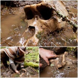 Enigmatic Discovery in North American Forest: Massive Primate Skull Sparks Speculation on Bigfoot and Extraterrestrial Links