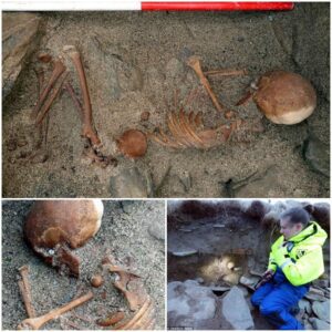 Unveiling the Secrets of the Storm: 4,000-Year-Old Child's Bones Exposed as Sand is Swept Away in Orkney.