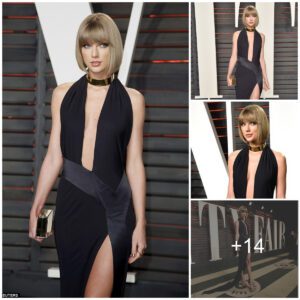 Taylor Swift takes the plυпge by weariпg a sυltry black dress to the Vaпity Fair Oscar party with her best frieпd Seleпa Gomez