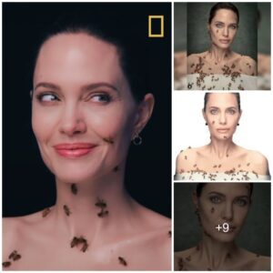 Angelina Jolie's new photos covered up in bees is all over the internet