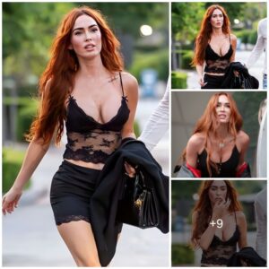 Megan Fox Masters the No-Pants Trend in a Plunging Bodysuit and Tights