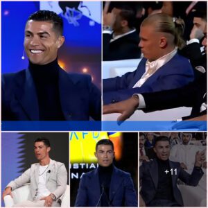 Ronaldo's reaction when Haaland won the Dubai Golden Ball