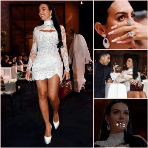 Ronaldo's girlfriend wore diamonds to attend the awards ceremony and was so happy that she cried when CR7 called her "wife".