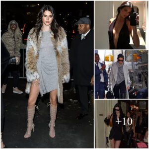 Kendall Jenner Steals The Spotlight In A Dazzling Black Dress, Flaunting Her Model Physique In A Captivating Video During An Aspen Getaway With Sisters Kim And Khloe.