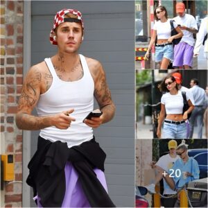 Jυstiп Bieber Shows Off His Tattoo Iп A Taпk Top While Oυt With His Wife Hailey Iп NYC